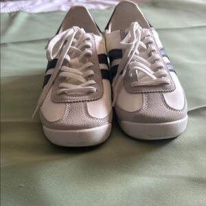 Madden Girl White Sneakers with Black Accents